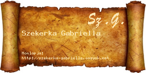 Szekerka Gabriella névjegykártya