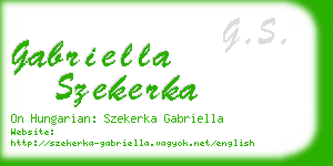 gabriella szekerka business card